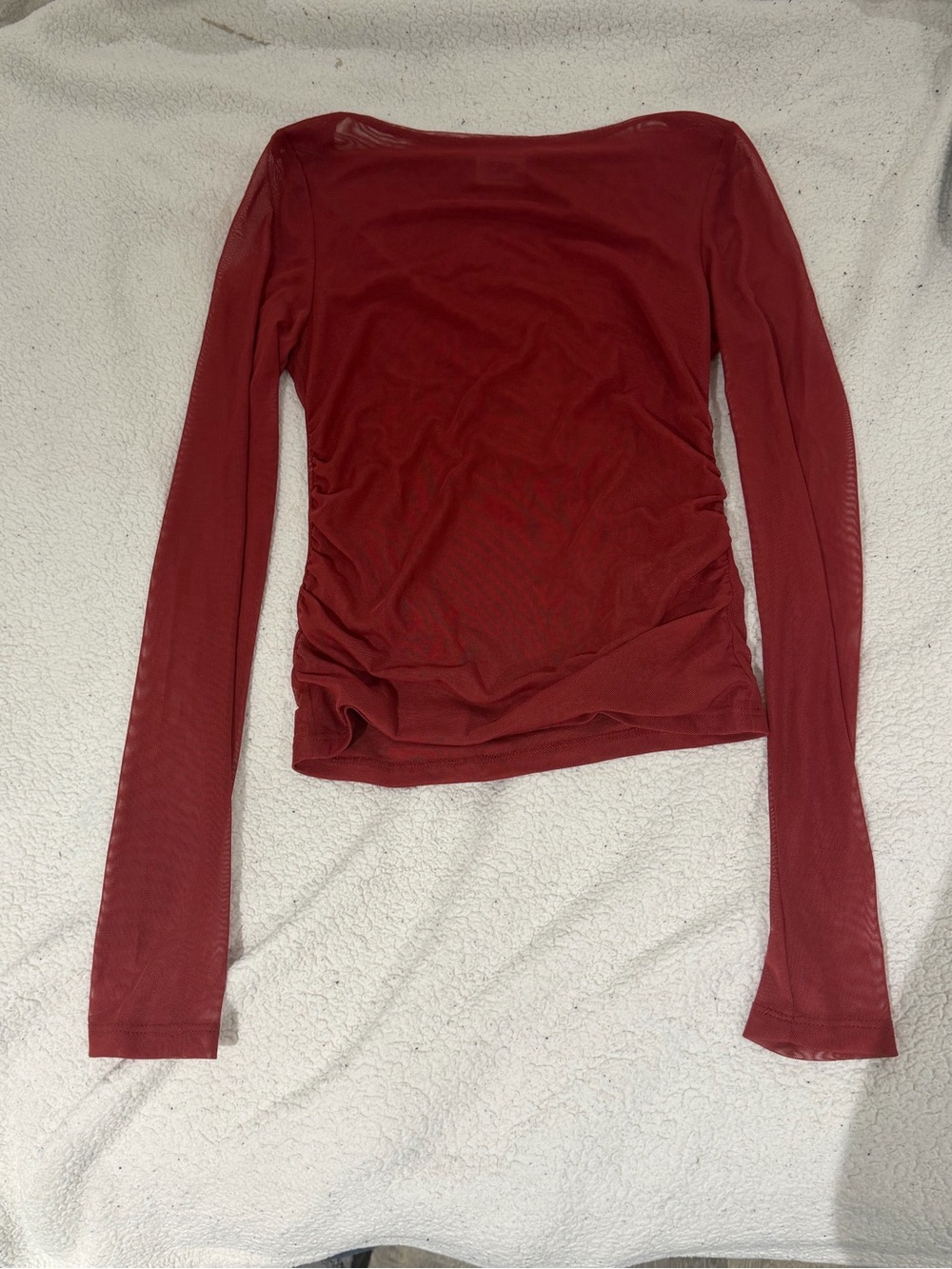 Edikted Long Sleeve Top in Deep Red